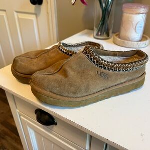 UGG Brown Suede Slip-On Clogs